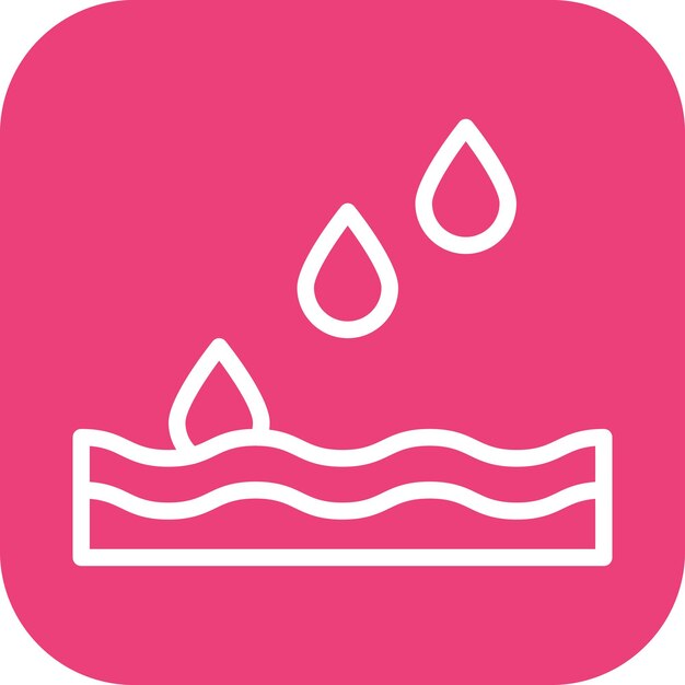 La imagen vectorial del icono de lluvia del océano se puede usar para el océano