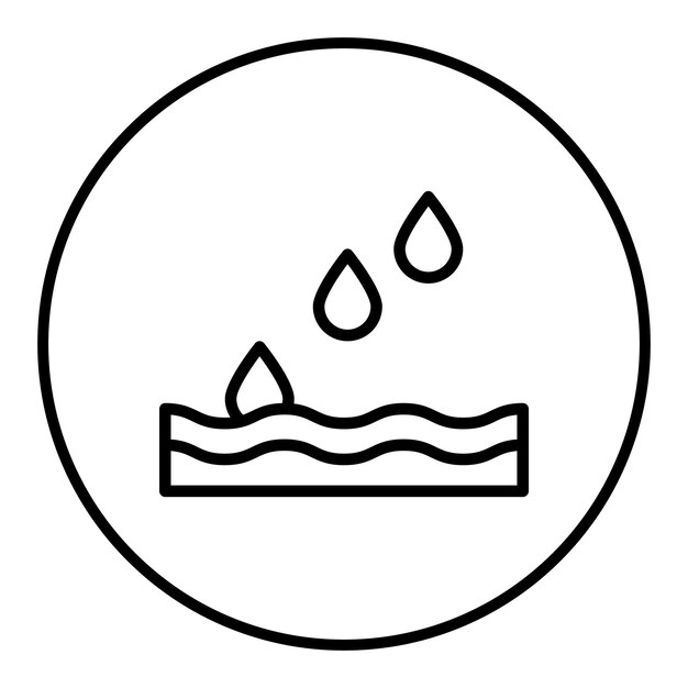 La imagen vectorial del icono de lluvia del océano se puede usar para el océano