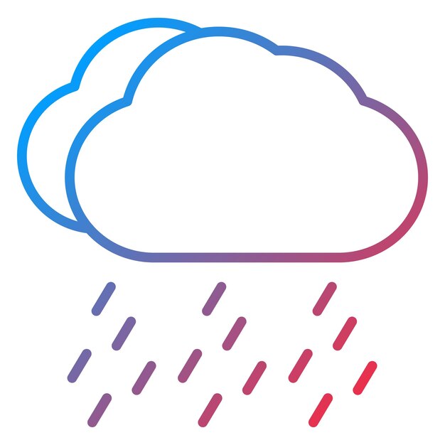 La imagen vectorial del icono de la lluvia pesada se puede usar para desastres naturales