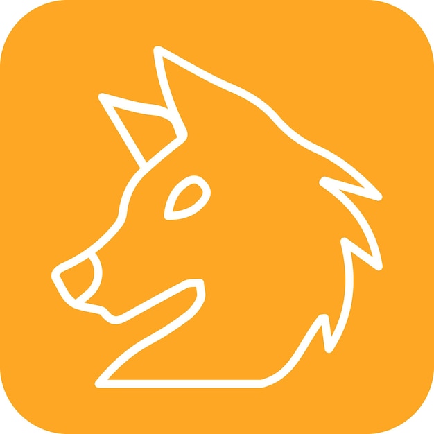 La imagen vectorial del icono del lobo se puede usar para los vikingos
