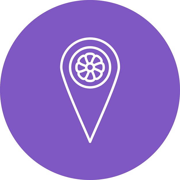 Imagen vectorial del icono del localizador del spa Se puede utilizar para el cuidado de la piel
