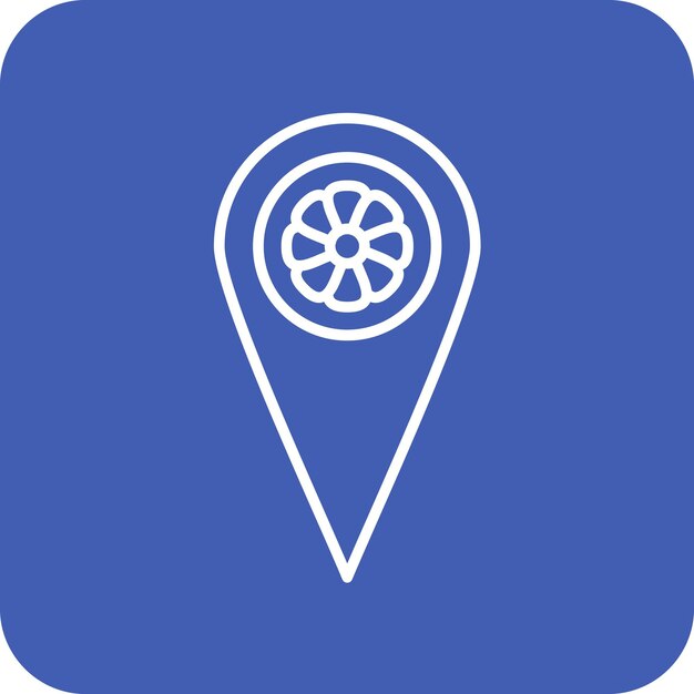 Imagen vectorial del icono del localizador del spa Se puede utilizar para el cuidado de la piel