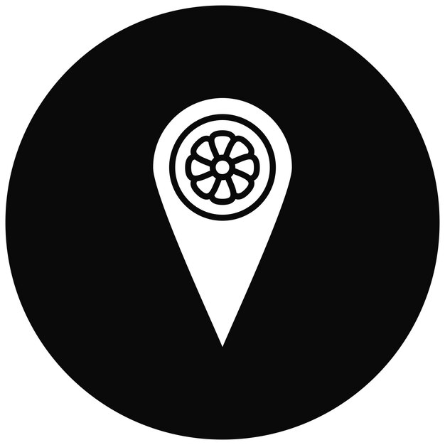 Imagen vectorial del icono del localizador del spa Se puede utilizar para el cuidado de la piel