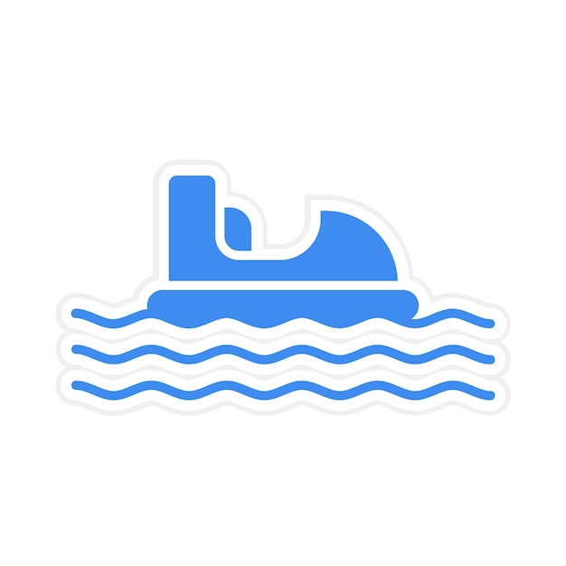 La imagen vectorial del icono de log flume se puede utilizar para el parque de atracciones