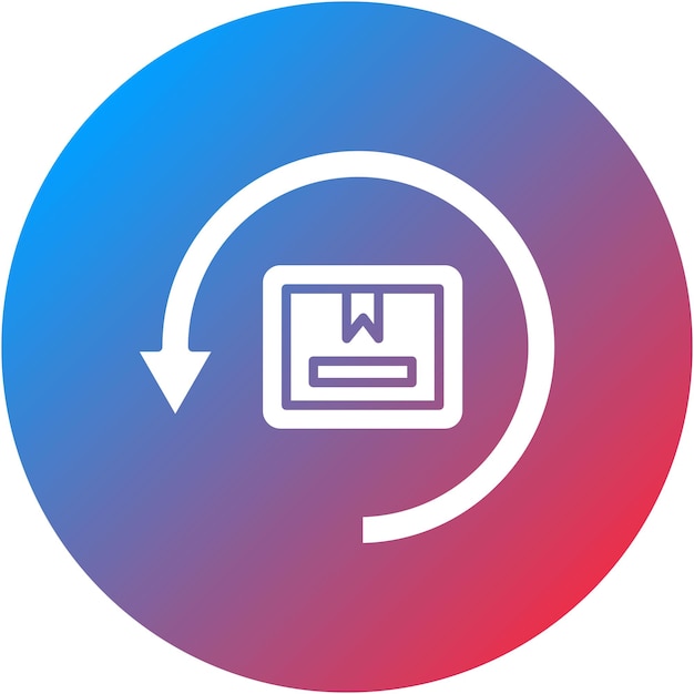 Imagen vectorial de icono de logística inversa Se puede utilizar para Economía