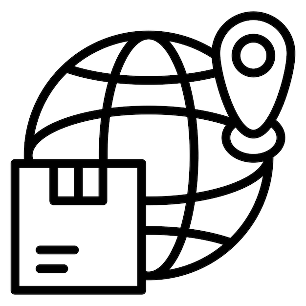 Imagen vectorial del icono de logística Puede utilizarse para el cumplimiento de pedidos