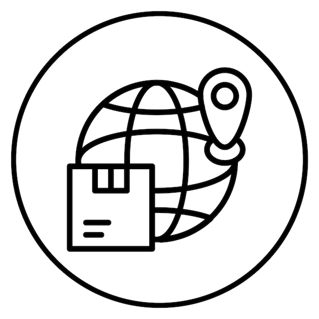 Imagen vectorial del icono de logística Puede utilizarse para el cumplimiento de pedidos