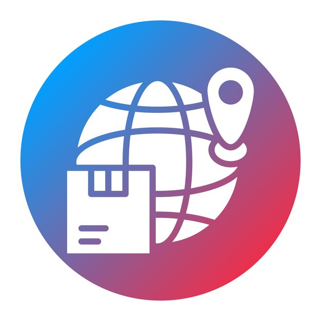 Imagen vectorial del icono de logística Puede utilizarse para el cumplimiento de pedidos