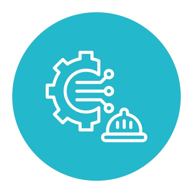 Imagen vectorial del icono del logotipo del ingeniero Se puede usar para Ingeniero en Mecánica