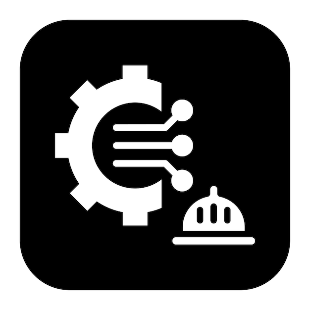 Imagen vectorial del icono del logotipo del ingeniero Se puede usar para Ingeniero en Mecánica