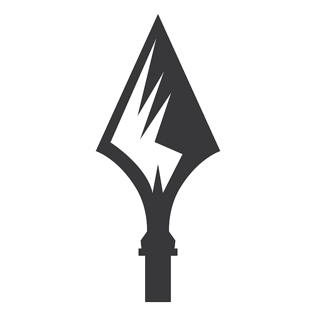 Imagen vectorial del icono del logotipo de lanza