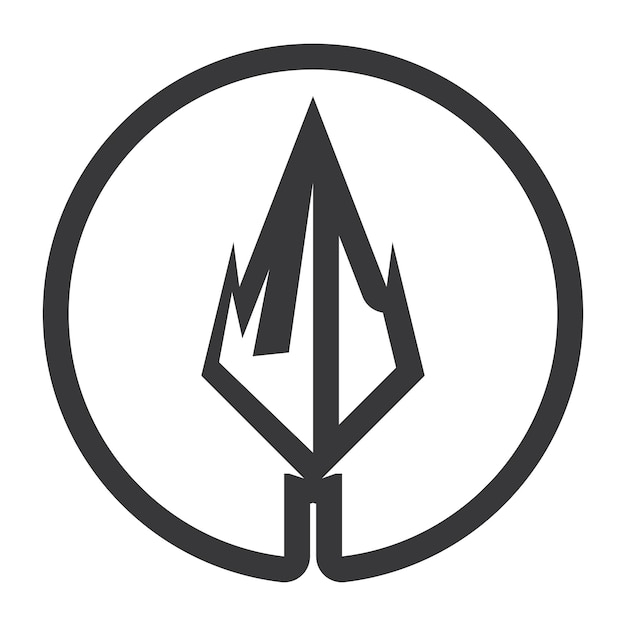 Imagen vectorial del icono del logotipo de lanza
