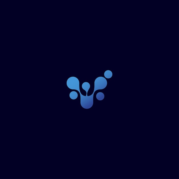 Imagen vectorial del icono del logotipo de la neurona