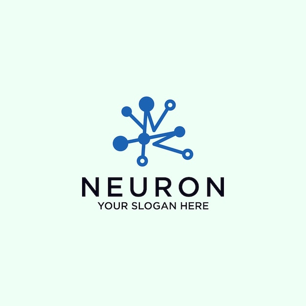 Imagen vectorial del icono del logotipo de la neurona