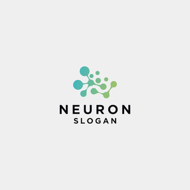 Imagen vectorial del icono del logotipo de la neurona