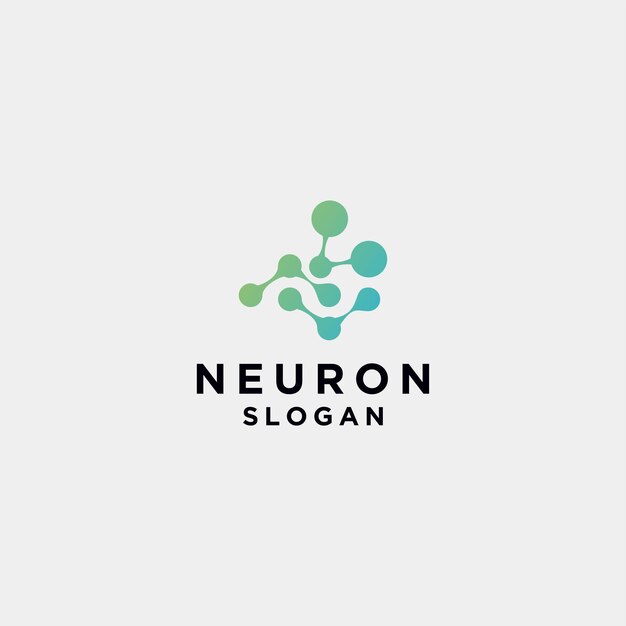 Imagen vectorial del icono del logotipo de la neurona