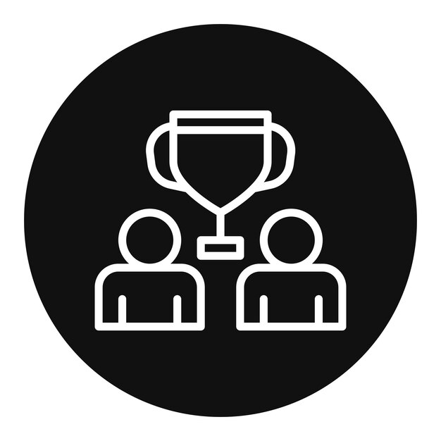 Imagen vectorial del icono del logro colectivo Se puede utilizar para el trabajo en equipo