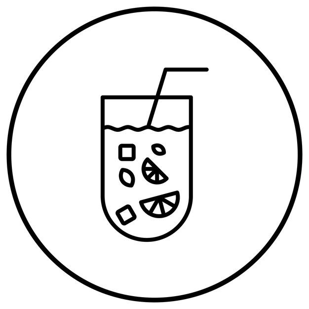 La imagen vectorial del icono de Long Island se puede usar para bebidas