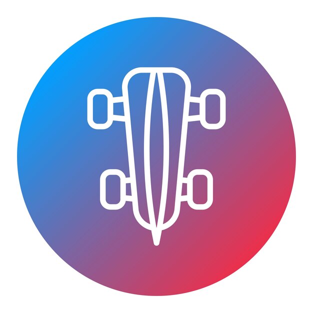 La imagen vectorial del icono de Longboard se puede utilizar para el transporte personal