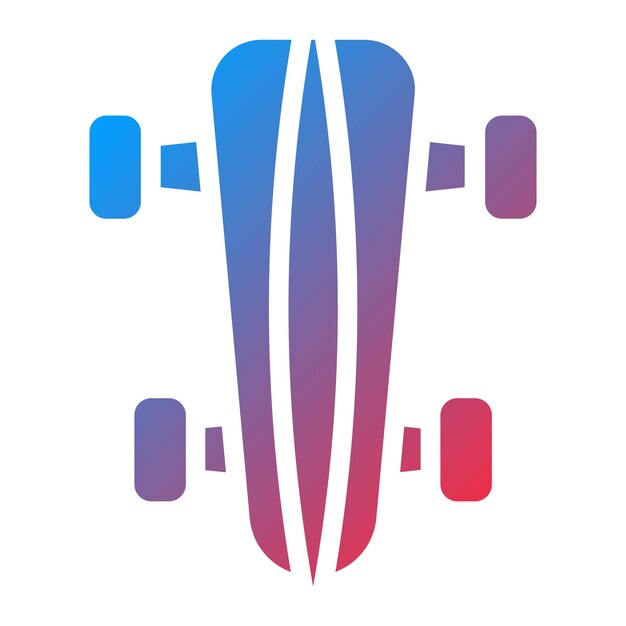 La imagen vectorial del icono de Longboard se puede utilizar para el transporte personal