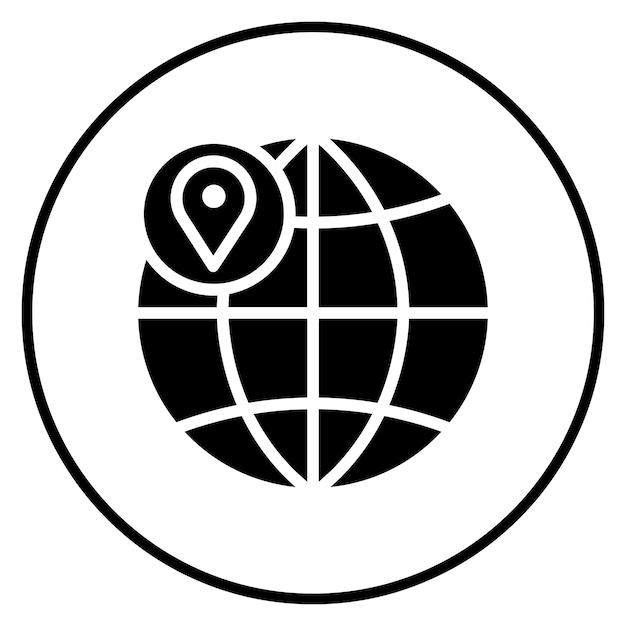 Imagen vectorial del ícono de longitud Se puede utilizar para la geografía