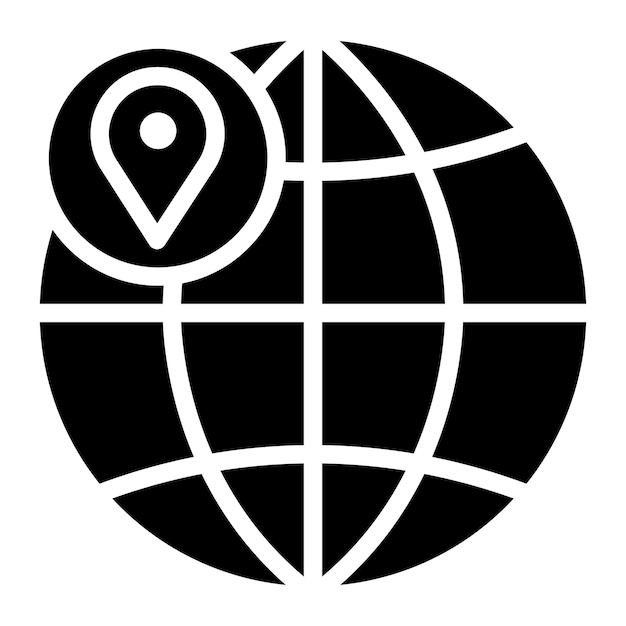 Imagen vectorial del ícono de longitud Se puede utilizar para la geografía