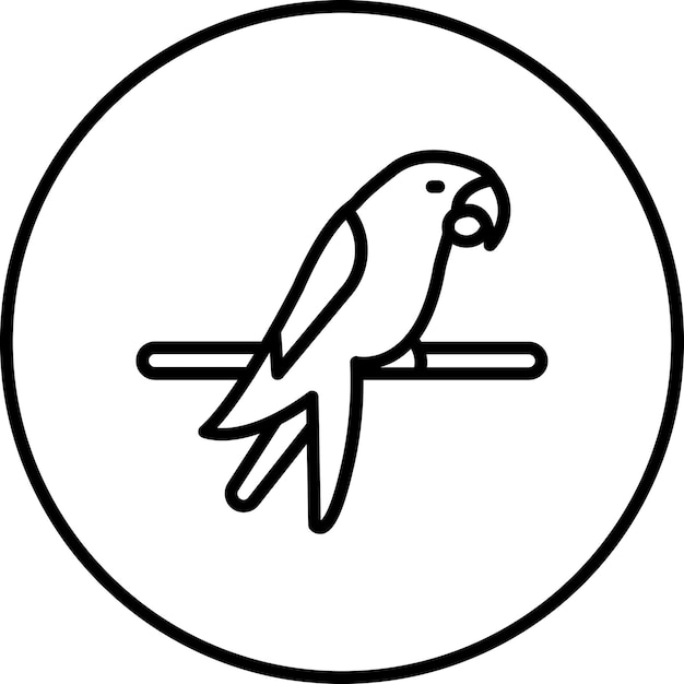 Imagen vectorial del icono del loro guacamayo Se puede usar para la selva tropical