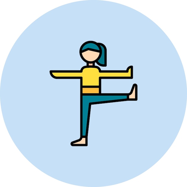 Imagen vectorial del icono del loto Se puede usar para Pilates