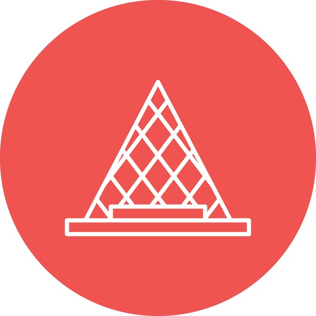 Imagen vectorial del icono del Louvre Se puede usar para Landmarks