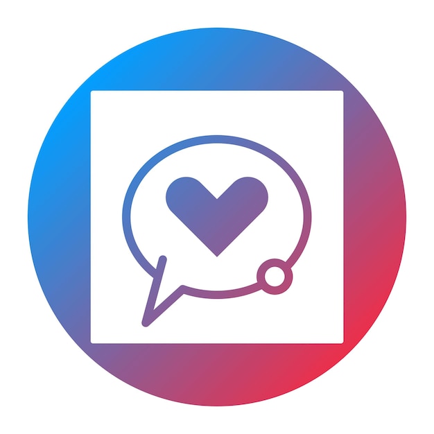 Imagen vectorial del icono de Love Chatroom Se puede usar para la aplicación de citas