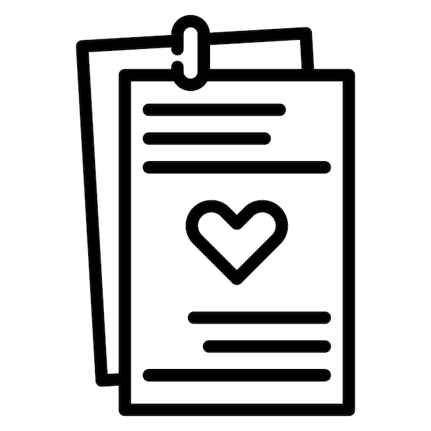La imagen vectorial del icono de Love Notes se puede usar para la aplicación de citas