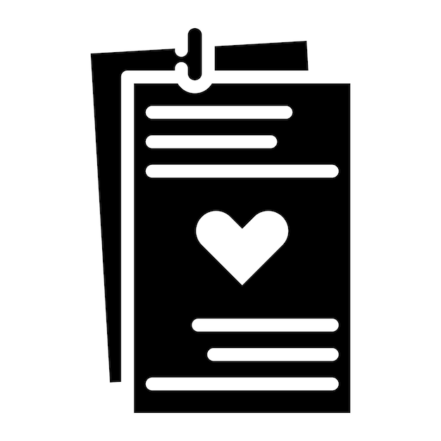 Imagen vectorial del icono de Love Notes Se puede usar para la aplicación de citas