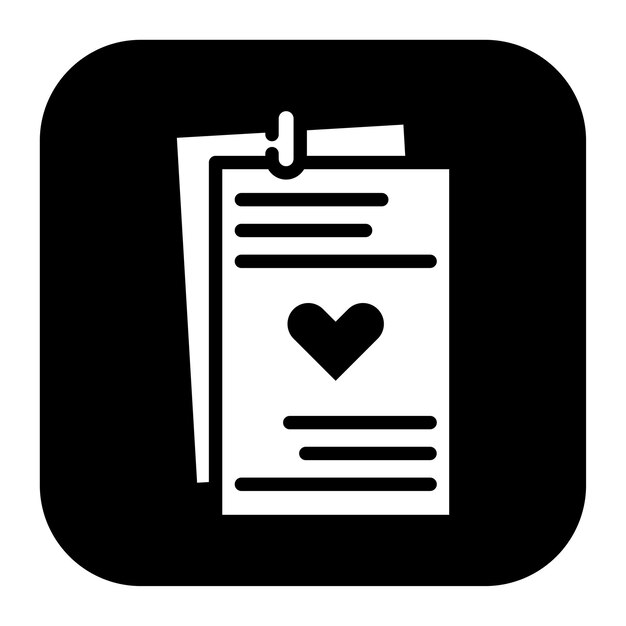 Imagen vectorial del icono de Love Notes Se puede usar para la aplicación de citas