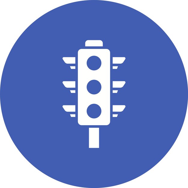 Imagen vectorial del icono de las luces de tráfico Se puede utilizar para los elementos de la ciudad