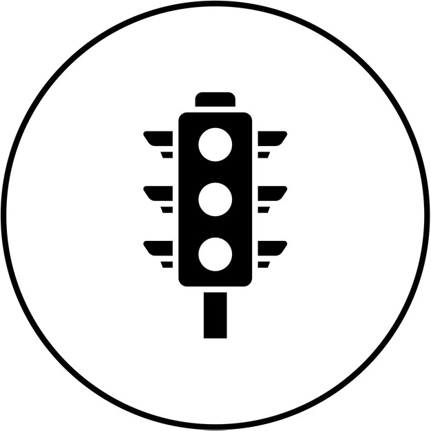 Imagen vectorial del icono de las luces de tráfico Se puede utilizar para los elementos de la ciudad