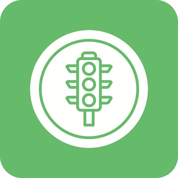 Imagen vectorial del icono de las luces de tráfico Se puede utilizar para las señales de tráfico