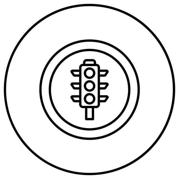 Imagen vectorial del icono de las luces de tráfico Se puede utilizar para las señales de tráfico