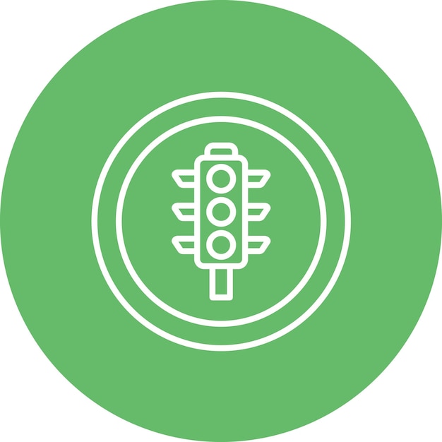 Imagen vectorial del icono de las luces de tráfico Se puede utilizar para las señales de tráfico
