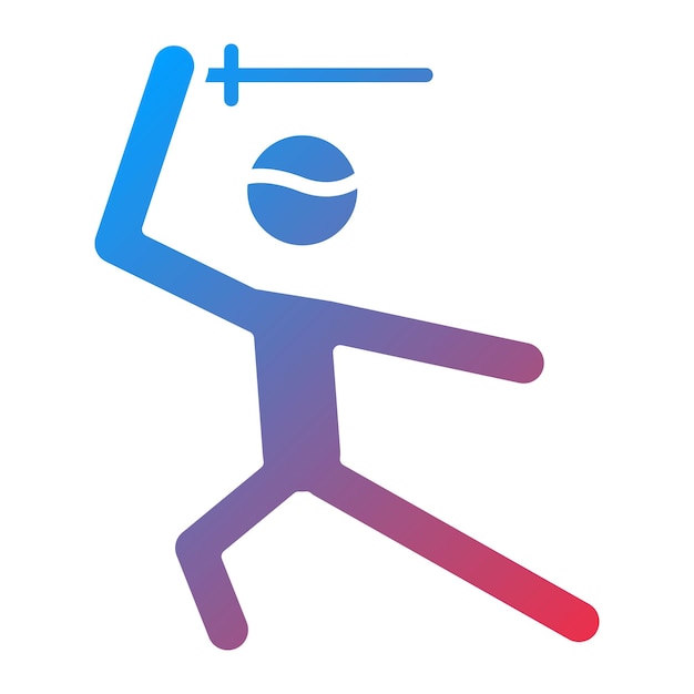 Imagen vectorial de icono de lucha con espada Se puede usar para la aptitud física