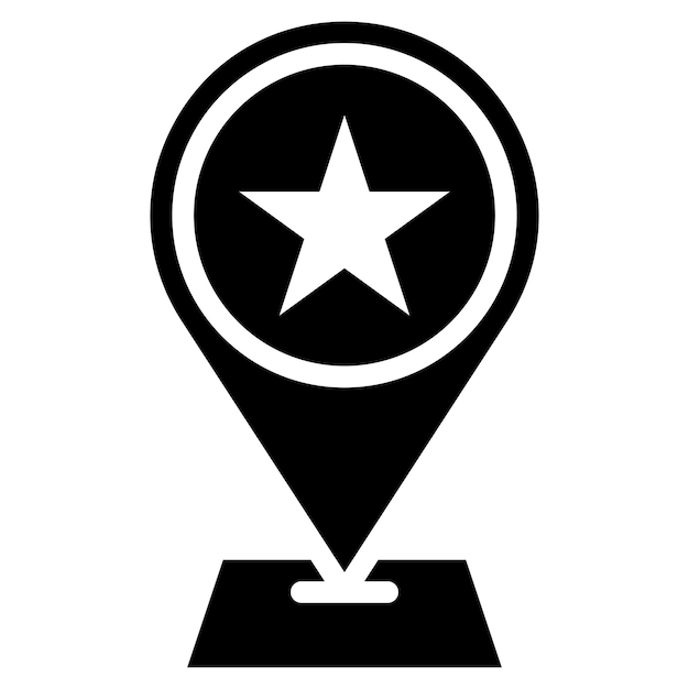 Imagen vectorial del icono del lugar Se puede utilizar para la pista y el campo