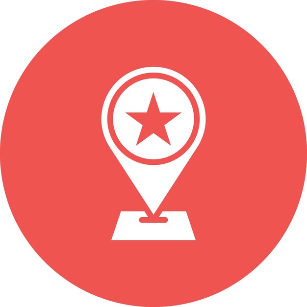 Imagen vectorial del icono del lugar Se puede utilizar para la pista y el campo