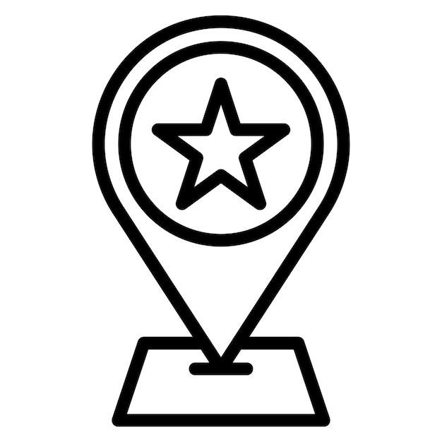 Imagen vectorial del icono del lugar Se puede utilizar para la pista y el campo