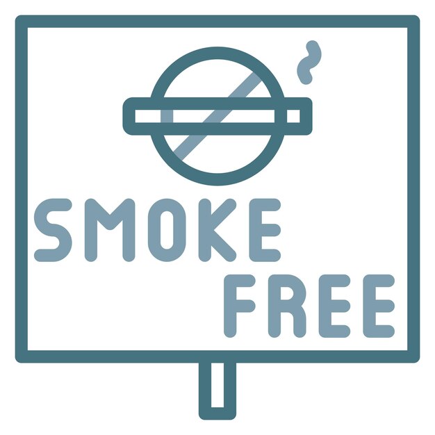 Imagen vectorial del icono del lugar de trabajo libre de humo Se puede utilizar para fumar