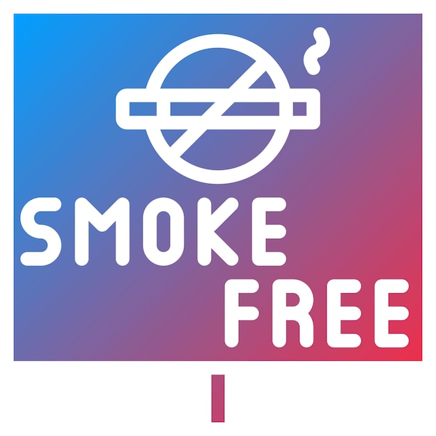 Imagen vectorial del icono del lugar de trabajo libre de humo Se puede utilizar para fumar