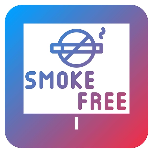 Imagen vectorial del icono del lugar de trabajo libre de humo Se puede utilizar para fumar