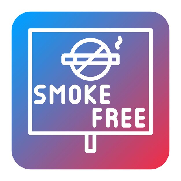 Imagen vectorial del icono del lugar de trabajo libre de humo Se puede utilizar para fumar