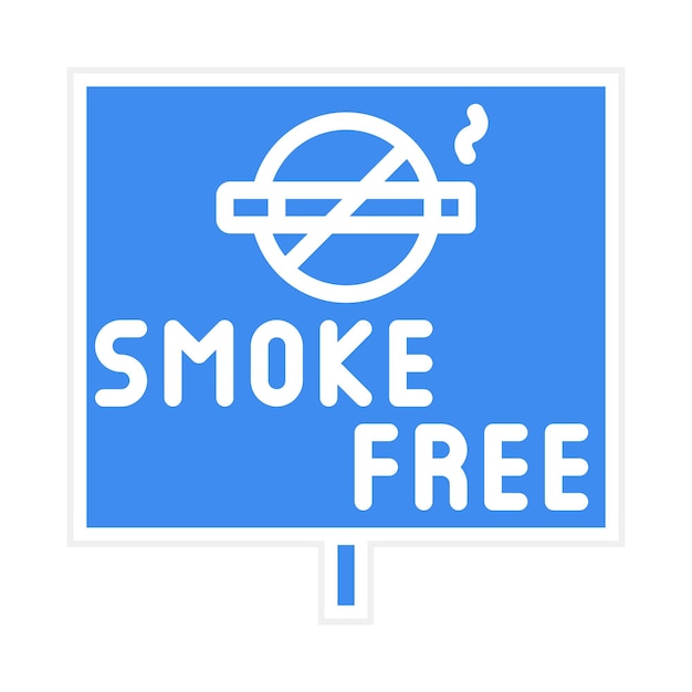 Imagen vectorial del icono del lugar de trabajo libre de humo Puede utilizarse para fumar