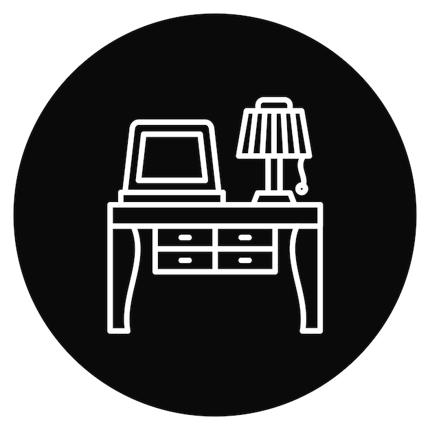 Imagen vectorial del icono del lugar de trabajo Se puede utilizar para negocios y oficinas