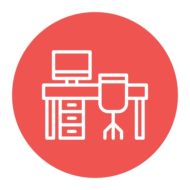 Imagen vectorial del icono del lugar de trabajo Puede utilizarse para Recursos Humanos