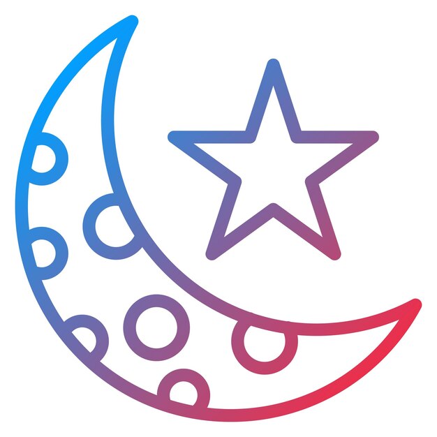 Imagen vectorial del icono de la luna creciente Se puede usar para Eid al Adha
